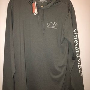 Gray Vineyard Vines Performance Hoodie
